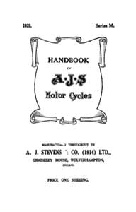 1929 AJS 'M' models handbook