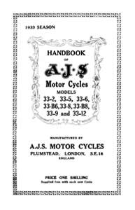1933 AJS models Handbook