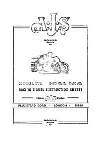  1960 AJS 7R Instruction