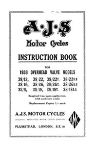 1938 AJS Instruction book