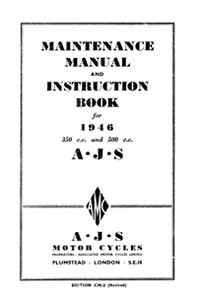 1946 AJS Maintenance manual