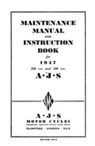 1947 AJS Maintenance manual