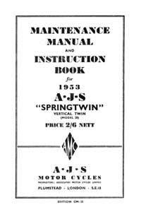1953 AJS Twins Maintenance manual