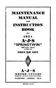 1954 AJS Twins Maintenance manual