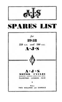 1948 AJS Parts list