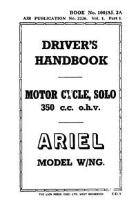Ariel W/NG model riders handbook