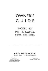 1956-1959 Ariel 4G MkII Square four owners guide