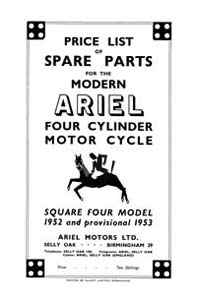 1952 Ariel 4G 1000cc Square four parts book