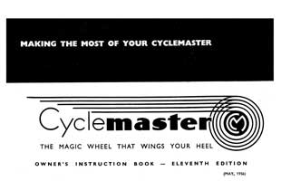 Cyclemaster 32cc owners instruction book