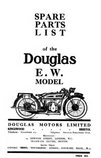 1927 Douglas 'E.W.' parts book