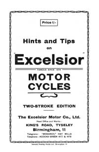 1935-1939 Excelsior Two strokes Hints & Tips