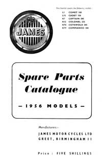 1956 James models parts book