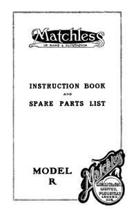 Matchless model R instruction & parts book