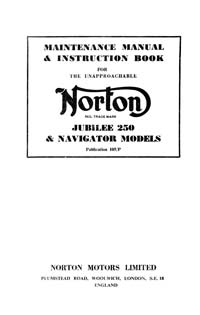 1961-1962 Norton Jubilee Navigator maintenance manual