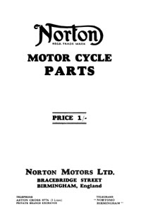 1931-1932 Norton all models parts book