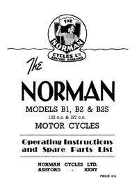 Norman B1 B2 B2S instructions & parts list