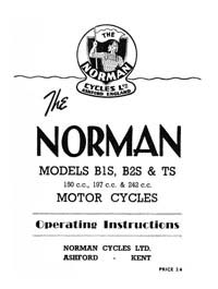 Norman models B1S B2S & TS instruction book