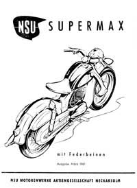 1961 NSU Supermax instruction book