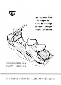NSU Prima scooter parts book
