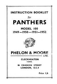 1949-1952 Panther Model 100 instruction book