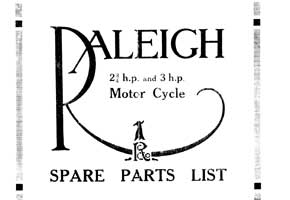 Raleigh 2.75 & 3hp models Parts book
