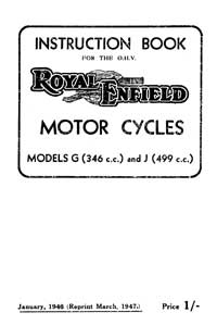 1945-1947 Royal Enfield G & J instruction book