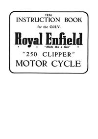 1954 Royal Enfield model 250 Clipper instruction book