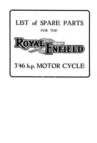 1927 Royal Enfield 3.46hp parts list