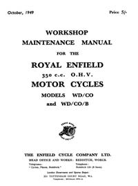 Royal Enfield WD models WD/CO & WD/CO/B Workshop manual