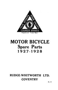 1927-1928 Rudge all models parts book