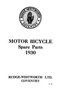 1930 Rudge All models parts book