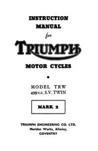 Triumph TRW Mk2 WD Instruction book