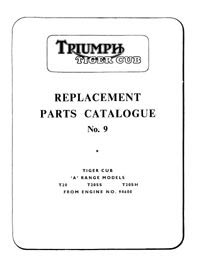 1963-1964 Triumph Tiger cub parts list No.9