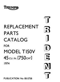 1974 Triumph Trident parts book