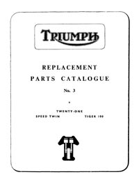 1960 Triumph unit 350-500cc parts catalogue No.3