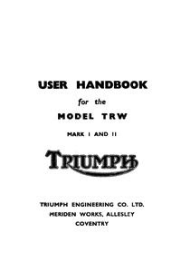 Triumph TRW MkI & Mk2 User handbook