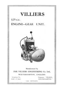 1937 Villiers MkVIII & Twin port instructions & parts list