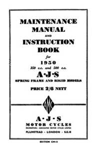 1950 AJS Singles Maintenance manual