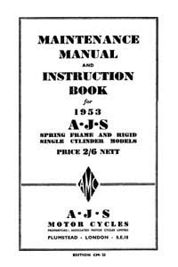 1953 AJS Singles Maintenance manual