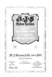 1926 AJS 4.98hp parts catalogue