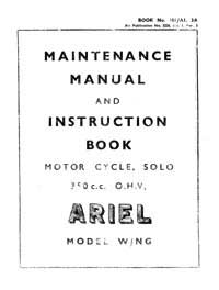 Ariel W/NG model instruction book