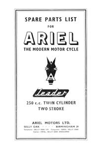 1958-1960 Ariel leader parts book
