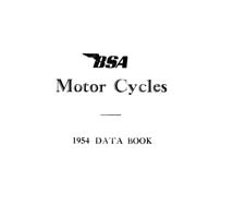 1954 BSA Data book