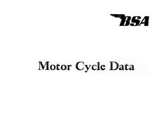 1957 BSA Data book