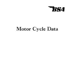 1958 BSA Data book