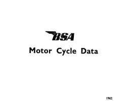 1962 BSA Data book