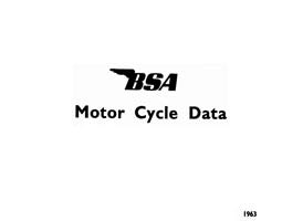 1963 BSA Data book