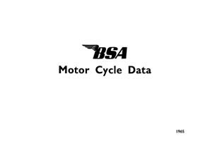 1965 BSA Data book