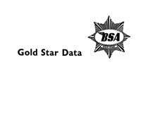 1956 BSA Gold Star Data book