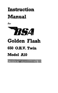 1950 BSA A10 instruction book